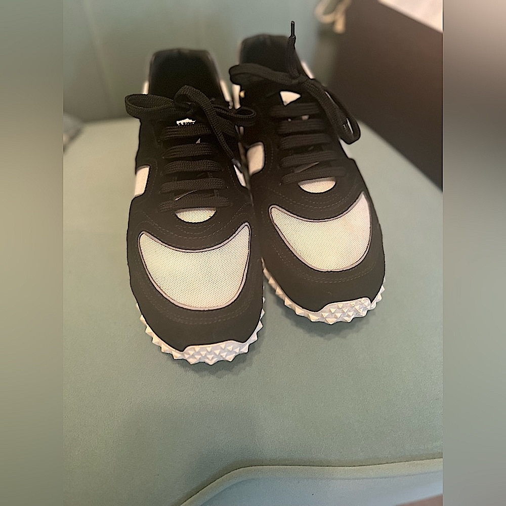 Valentino Suede men’s color block Sneakers